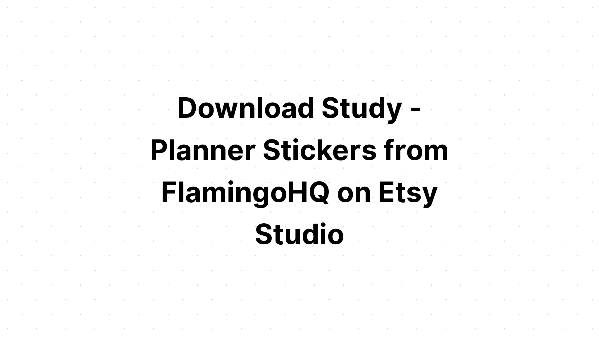 Download Study Planner Stickers SVG File